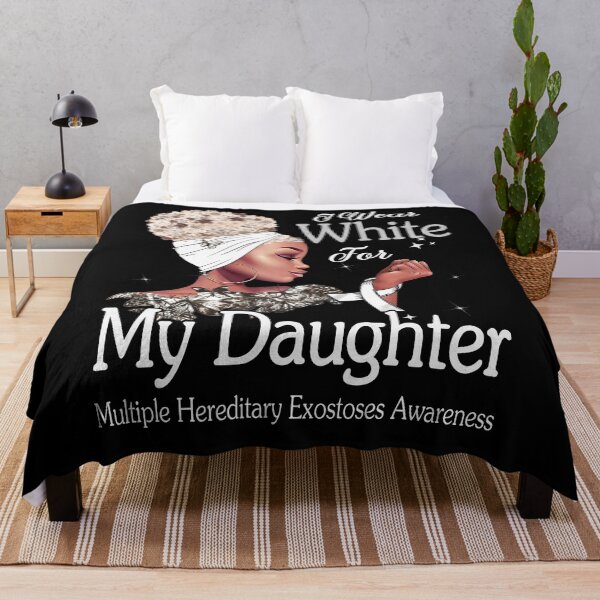 Item preview, Multiple Hereditary Exostoses Awareness Black Girl I Wear White For My Daughter designed and sold by tenjun16.