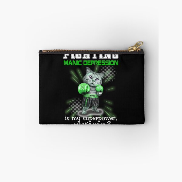 Item preview, Funny Cat Fighting Manic Depression Is My Superpower What's Your designed and sold by Kohend.