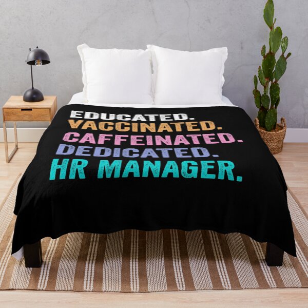 Item preview, Educated Vaccinated Caffeinated Dedicated HR manager shirt, Funny HR manager Christmas Gift designed and sold by xlnv.