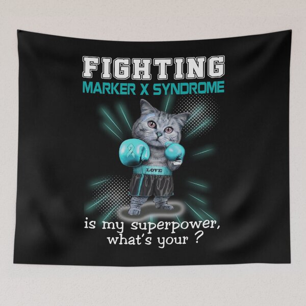 Item preview, Funny Cat Fighting Marker X Syndrome Is My Superpower What's Your designed and sold by Kohend.