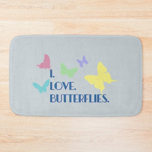 Item preview, I Love Butterflies attitude shows in this cute colorful butterfly design for women, teens, kids, for picnics, summer vacation, sleep shirts, field trips and kids clothes.  designed and sold by tranquilbeach.
