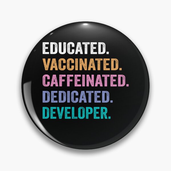 Item preview, Educated Vaccinated Caffeinated Dedicated developer shirt, Funny developer Christmas Gift designed and sold by xlnv.