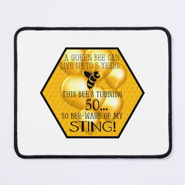Item preview, Queen Bee Trivia...50th Birthday! (On Lt. Yellow) designed and sold by PawsitiveMum.