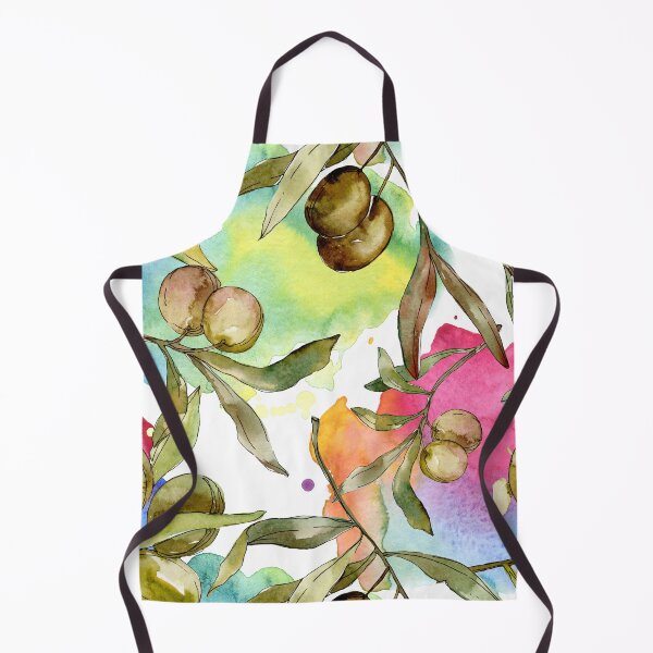 Item preview, Watercolor Abstract Green Olives Pattern designed and sold by silviaol.
