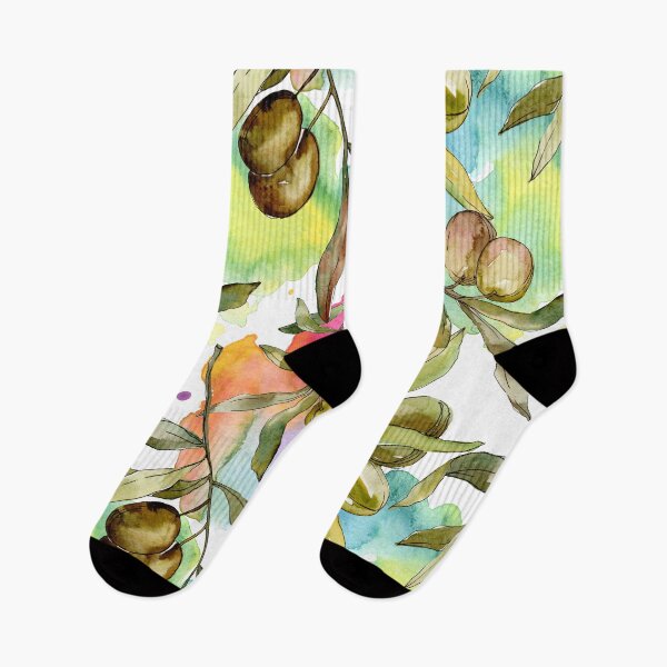 Item preview, Watercolor Abstract Green Olives Pattern designed and sold by silviaol.