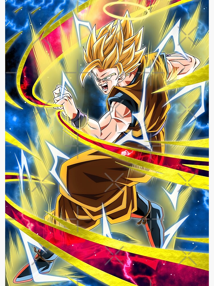 Super Saiyan Blue Goku Greeting Card by Creationistlife