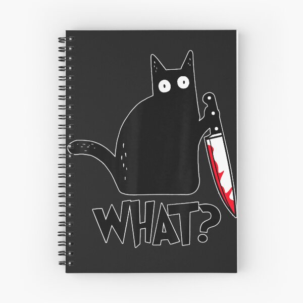 Item preview, Cat what funny black cat shirt, murderous cat with knife designed and sold by DelfinaAlejand.