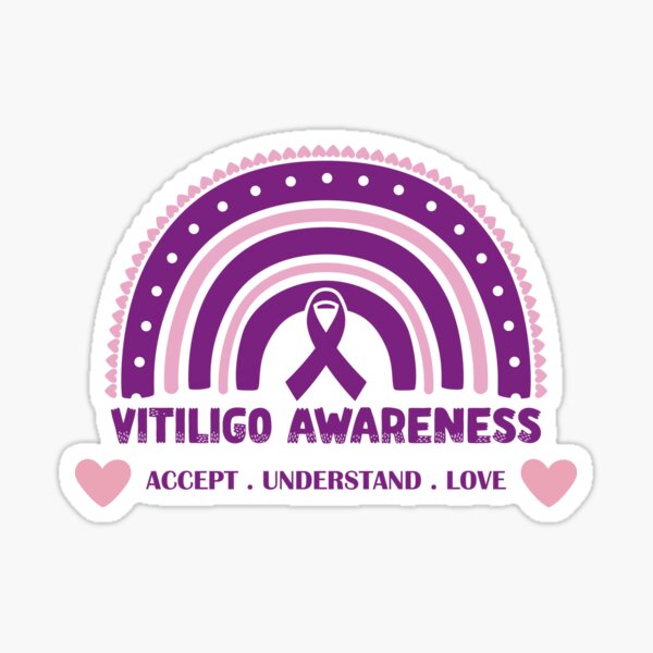 Purple Awareness Ribbon Purple Rainbow Vitiligo Awareness Day Sticker By Sitawi Redbubble 3089