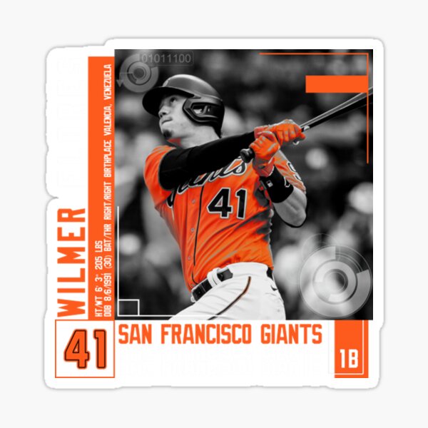 Wilmer Flores Baseball Paper Poster Giants - Wilmer Flores - Sticker