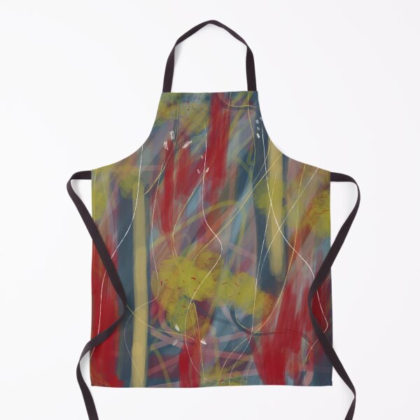 Item preview, Abstract red and green forest designed and sold by Artistestella.