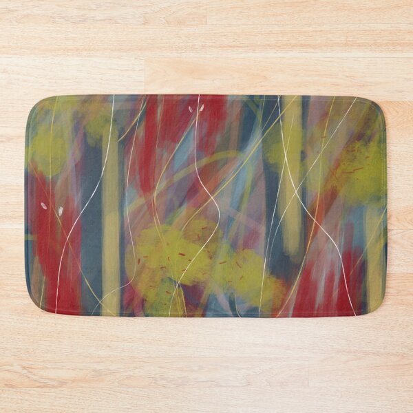 Item preview, Abstract red and green forest designed and sold by Artistestella.