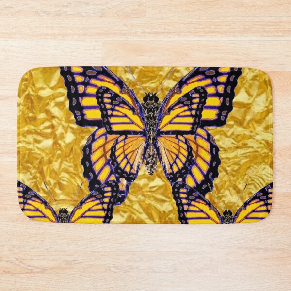 Item preview, YELLOW MONARCH BUTTERFLIES ON GOLD LEAF ART  designed and sold by sharlesart.