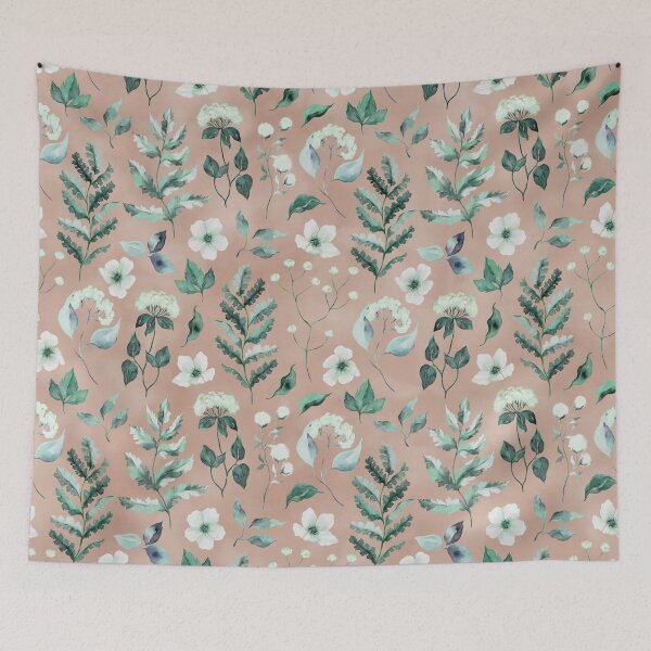 Item preview, Delicate white wildflowers watercolor designed and sold by Orianah.