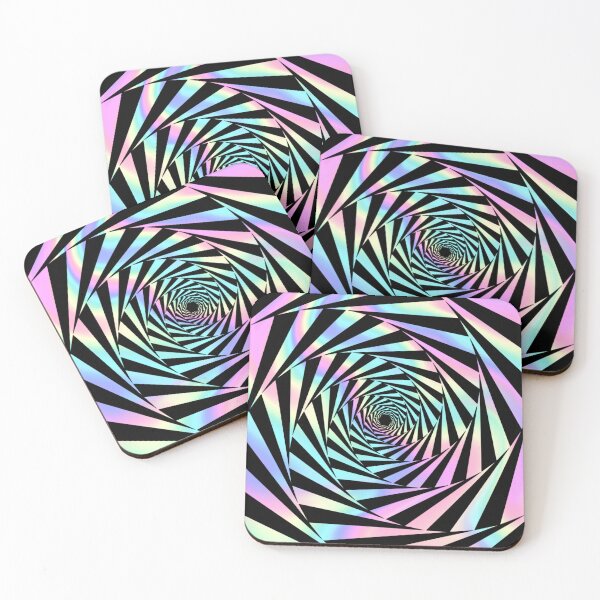 Item preview, pastel  rainbow trippy psychedelic geometric spiral designed and sold by Zevy-Darling.