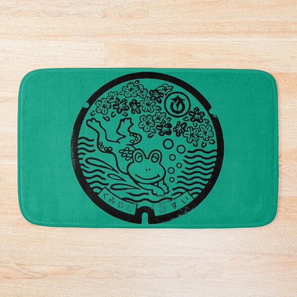 Item preview, Frog leaping on manhole in Japan - Black designed and sold by mattraski.