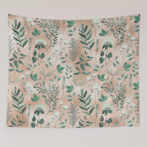 Item preview, Delicate white wildflowers watercolor designed and sold by Orianah.