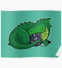 D20 Green Dragon Poster