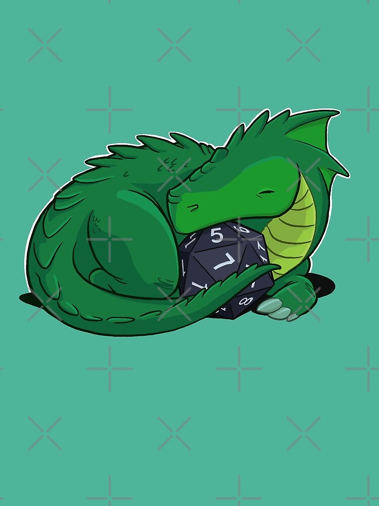 Discover D20 Green Dragon Drawstring Bag