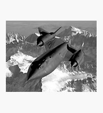 SR-71 Blackbird Flying Photographic Print