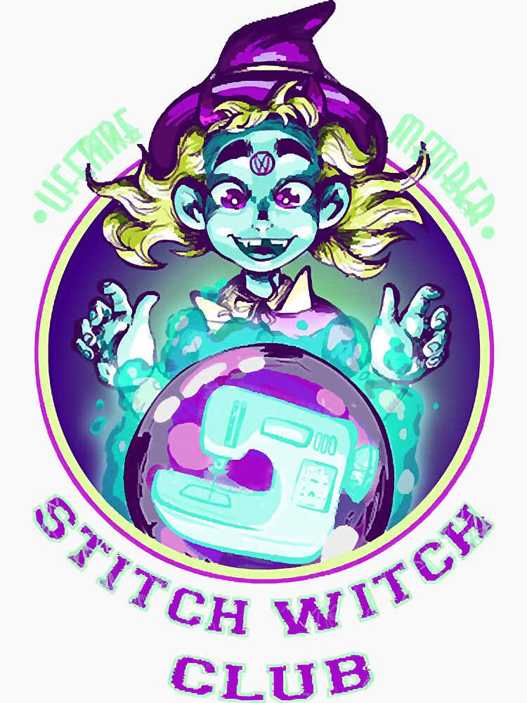 "Stitch Witch Club " Sticker by DavidWal440480 Redbubble