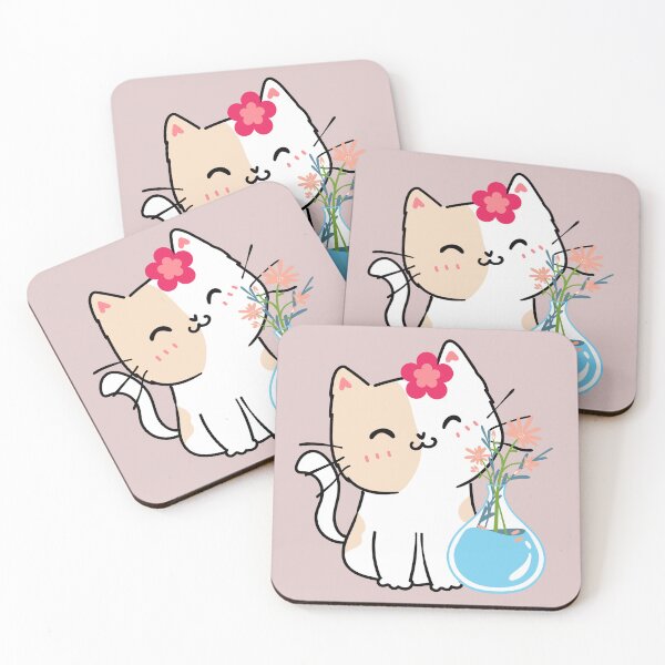 Item preview, Cute cat with flowers. flower kitten. designed and sold by EMIPRINCESS.