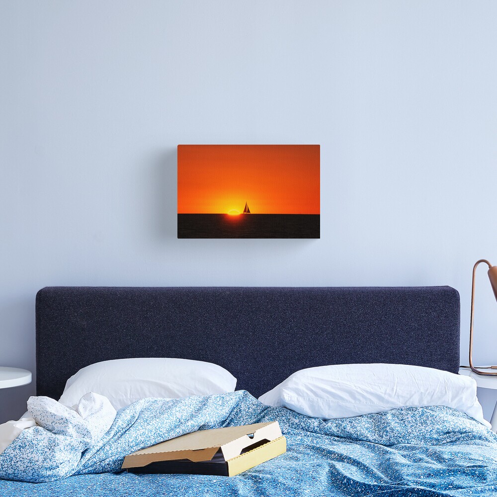 sunset sailing ... Canvas Print