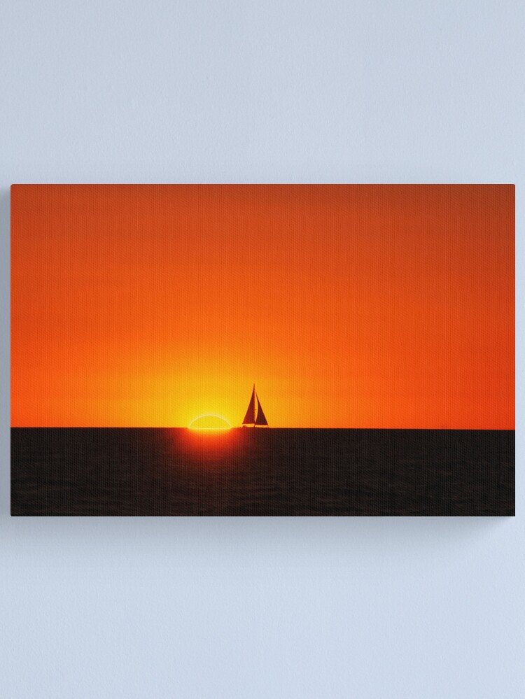 Alternate view of sunset sailing ... Canvas Print