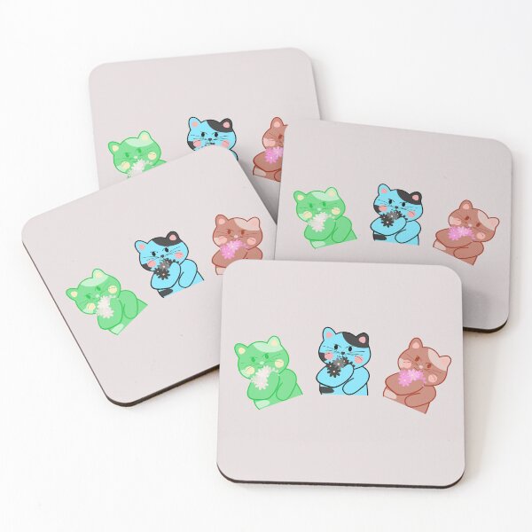Item preview, Cute Pattern three Flower Holding Bears designed and sold by InspiredForever.