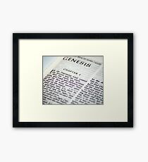 Genesis Framed Print