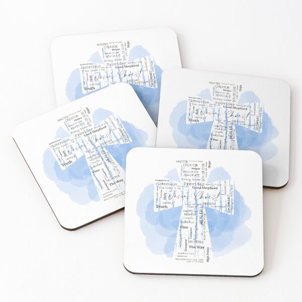 Item preview, Names of Jesus Word Art Blue designed and sold by LinaraDigital.
