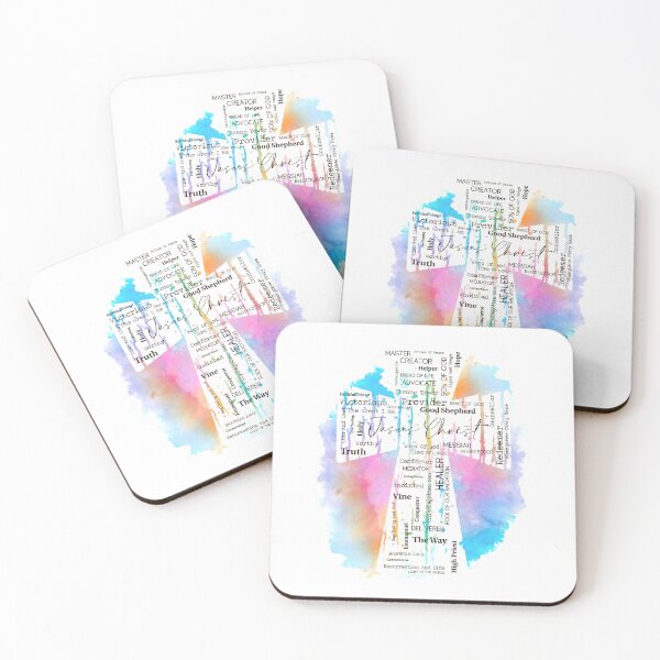 Item preview, Names of Jesus Word Art Cross Rainbow designed and sold by LinaraDigital.