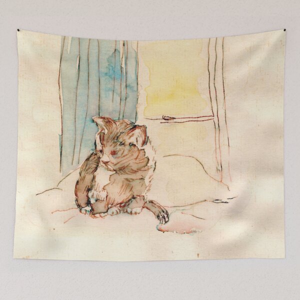 Item preview, "Tiger" Precious Kitten-Hand painted Watercolor Art #5 by Ruth H. designed and sold by 69Designs-MP.