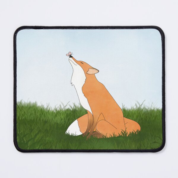 Item preview, Happiness - Fox and Butterfly Illustration designed and sold by Homebody Hobbyist.