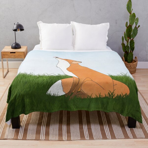 Item preview, Happiness - Fox and Butterfly Illustration designed and sold by Homebody Hobbyist.