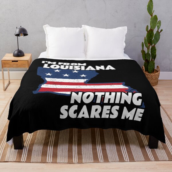Item preview, Distressed I'm From Louisiana Home State Nothing Scares Me design designed and sold by Merchking1.