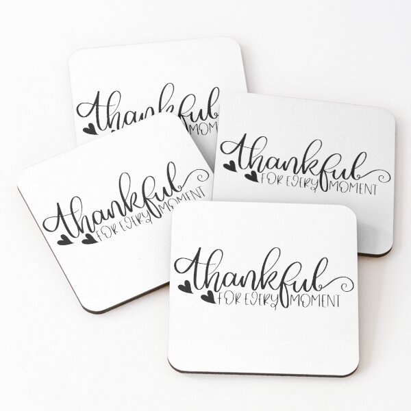 Item preview, Thankful For Every Moment. Beautiful Typography Thankfulness Design. designed and sold by That Cheeky Tee.