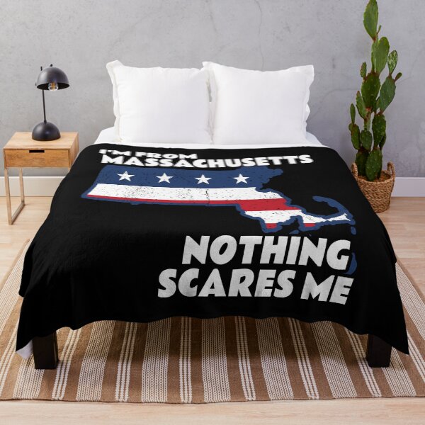 Item preview, Distressed I'm From Massachusetts State MA Nothing Scares Me design designed and sold by Merchking1.