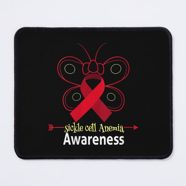 Item preview, Womens Butterfly Scd Anemia Burgundy Ribbon Sickle Cell Anemia V Neck Sticker designed and sold by AlexisJones.