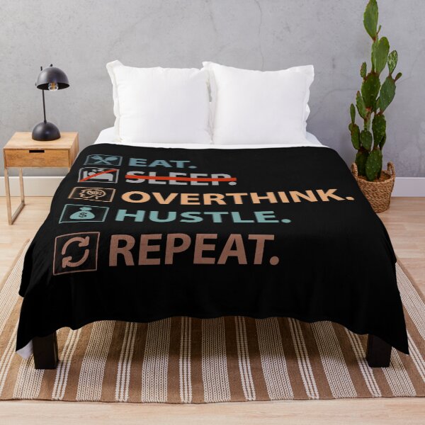 Item preview, Eat Sleep Hustle Repeat - Eat Don't Sleep overthink Hustle Repeat designed and sold by MOONINSPIRATION.