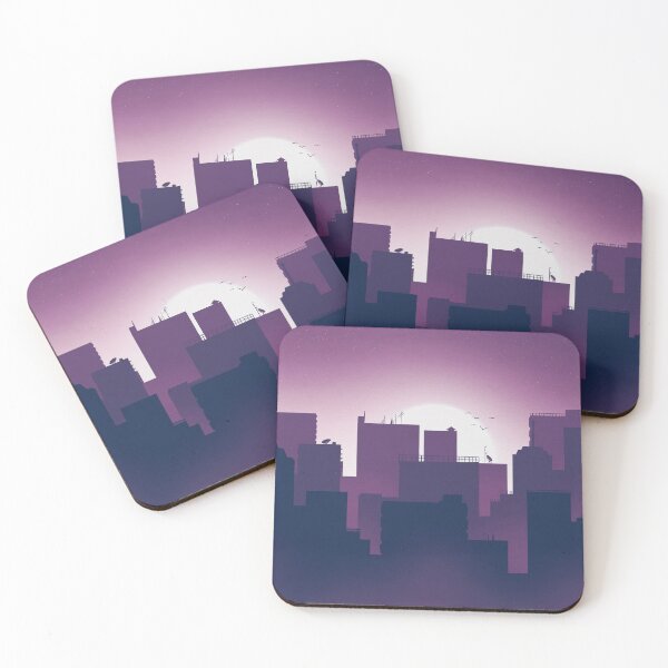 Item preview, City Living - Purple Cityscape designed and sold by Homebody Hobbyist.
