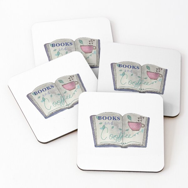 Item preview, Coffee and books in watercolor and ink designed and sold by altairaleon.