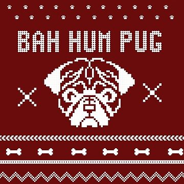 Artwork thumbnail, Sweater Shirt | Bah Hum Pug by myjam