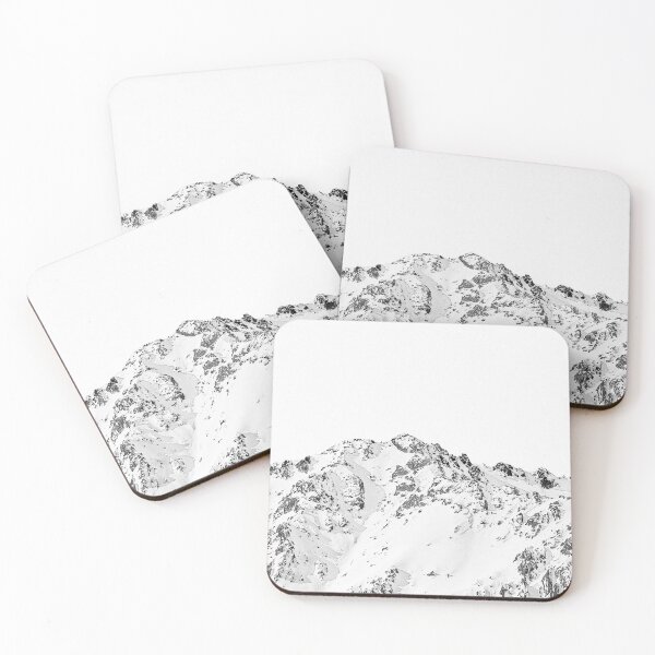 Item preview, Mountains Black and White Minimalist Landscape designed and sold by JoshuaSmall.
