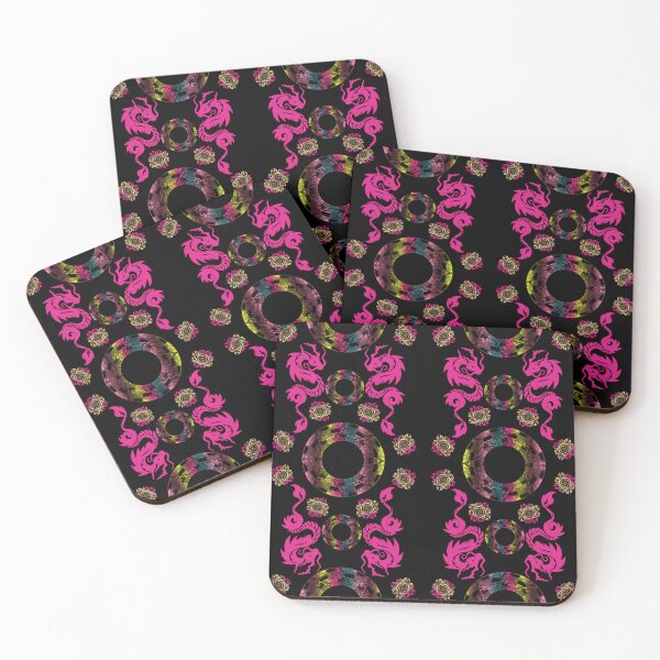 Item preview, Seamless Pink Dragon in Circle Mandala Design designed and sold by MyMemoriesArts.