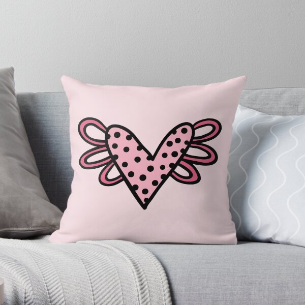 Flying Heart Throw Pillow