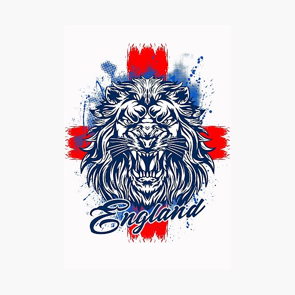 Aperçu de l'œuvre Équipe de football des Lions d'Angleterre créée et vendue par Click-Like.