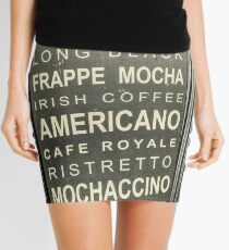 All The Coffees Sign Mini Skirt