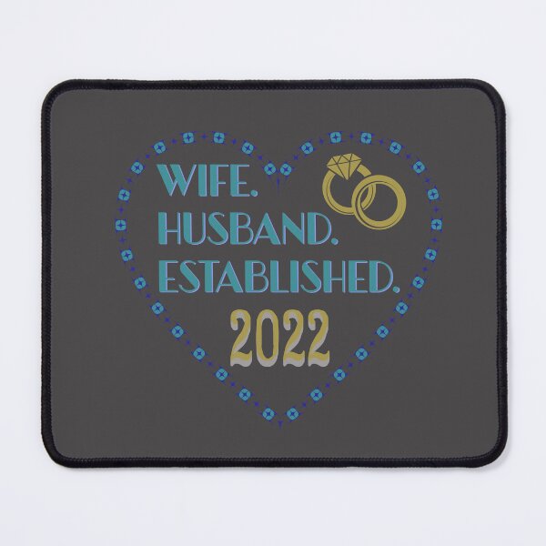 Item preview, Bride and Groom in 2022... This is a design for you to wear or display in your home to celebrate your marriage. Great for wedding presents, shower gifts, bride and groom couple shirts, or home decor. designed and sold by tranquilbeach.