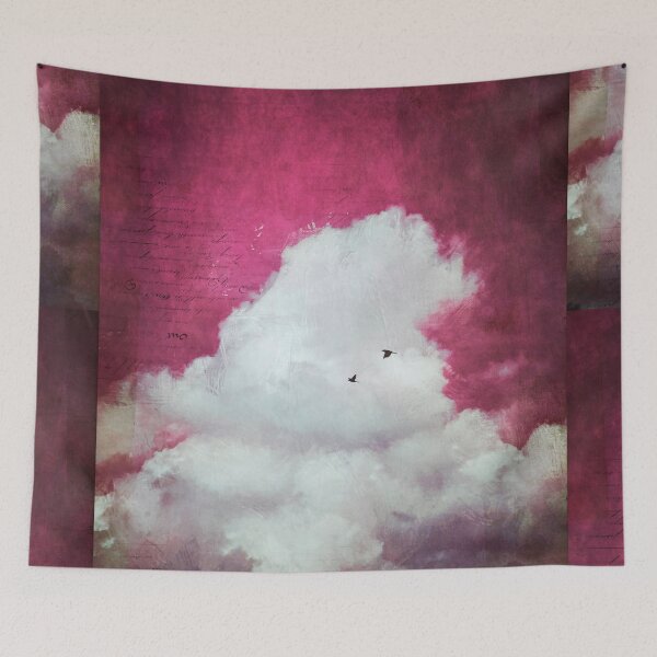 Item preview, the Cloud - bright pink sky version designed and sold by Dyrk Wyst Redbubble Shop.