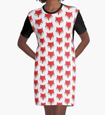 Hipster fox Graphic T-Shirt Dress